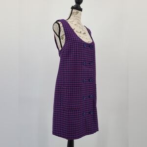 ModCloth Houndstooth Double-Breasted Shift Dress